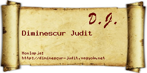 Diminescur Judit névjegykártya
